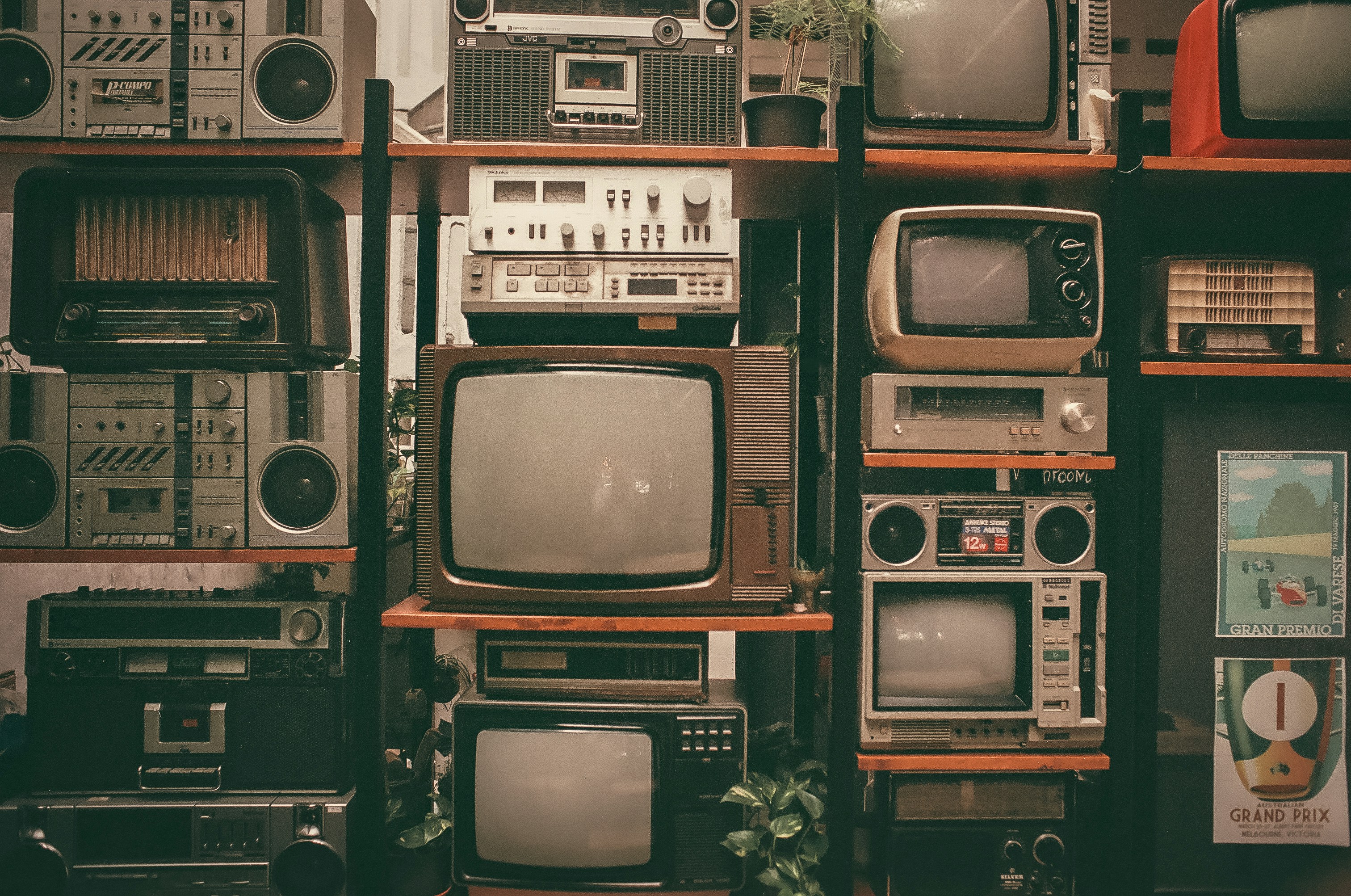 Collection of old TVs